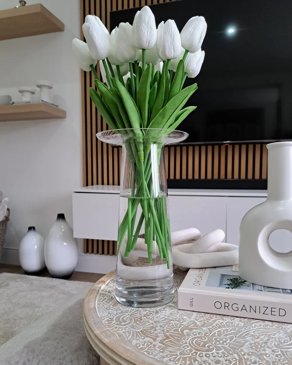 Flower Vase MANNA 26 cm Glass Transparent_973117