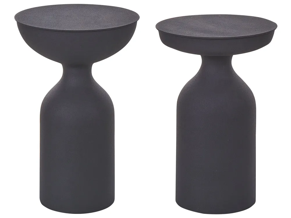 Beistelltisch 2er Set COTA/TENJO Metall Schwarz
