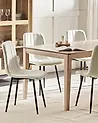 Esszimmerstuhl 4er Set KALISPELL Samtstoff Cremeweiß