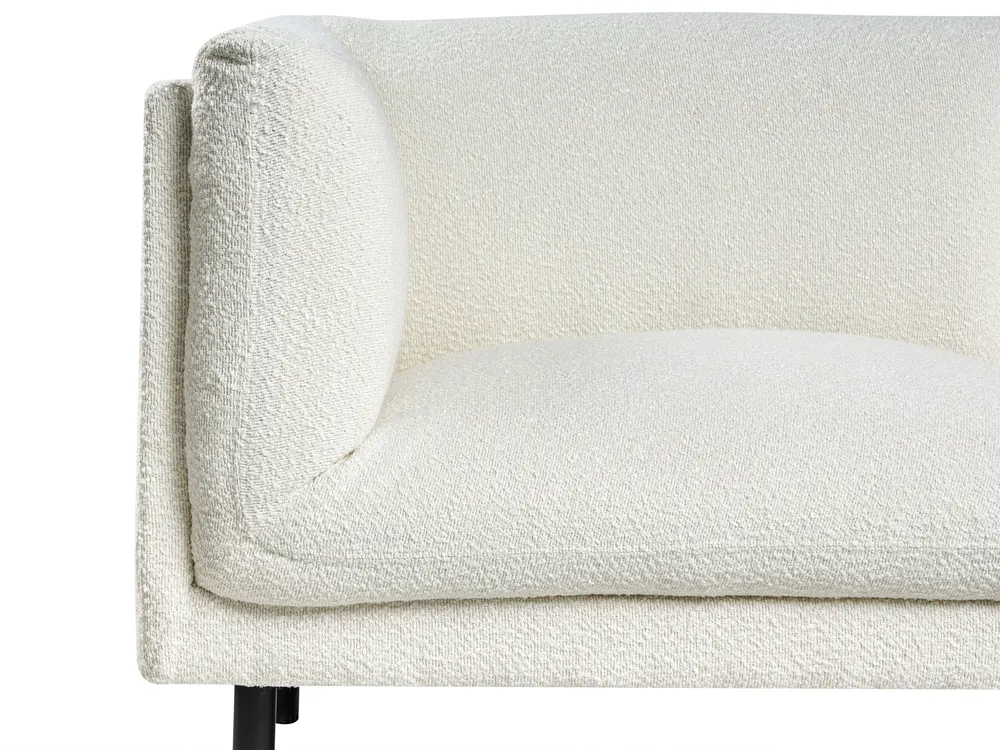 Sofa 3-Sitzer VORGOD Bouclé Cremeweiß_996648