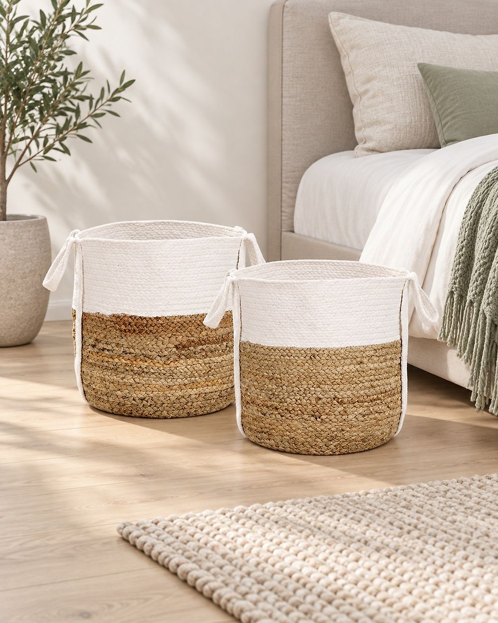 Set van 2 manden BELLPAT Jute Natuurlijk