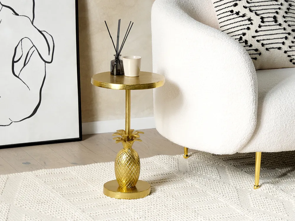 Beistelltisch PANNOUVRE Metall Gold