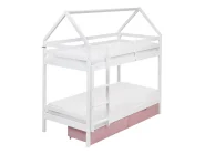 Bunk Bed with Drawers TERNAS Pine Wood Pink 90 x 200 cm (EU Single)_988855