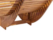Sonnenliege mit Kissen BRESCIA PREMIUM Akazienholz Blau_1070586