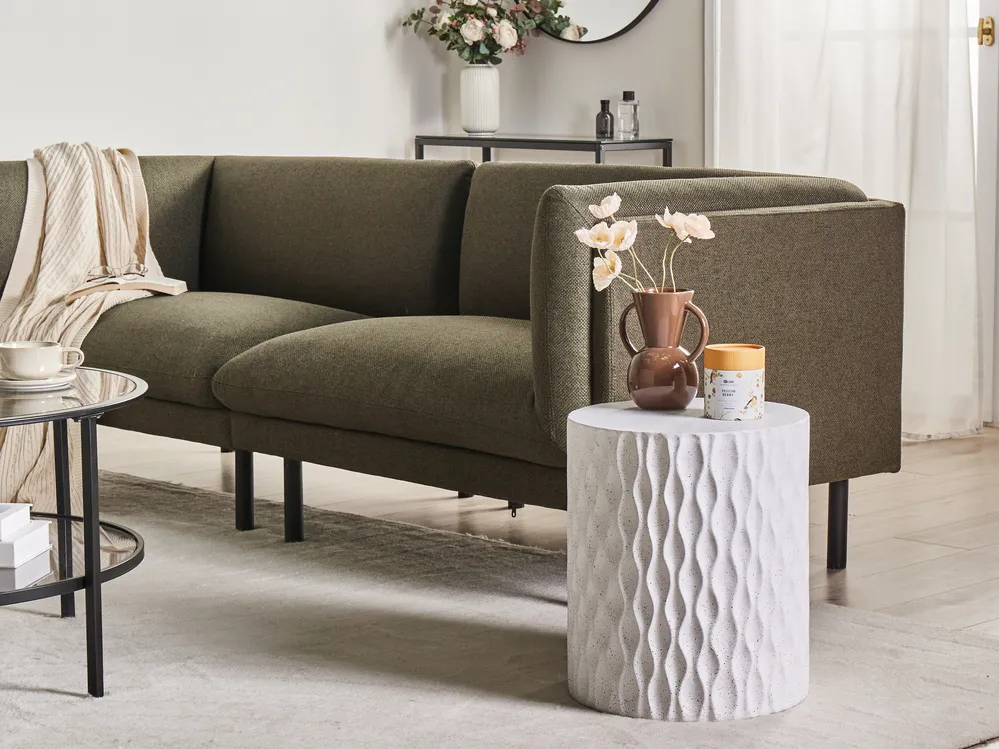 Beistelltisch ANTELAO 37 cm 37 cm Terrazzo Optik Weiß_995958