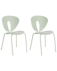Set of 2 Dining Chairs TRACY Light Green_929886