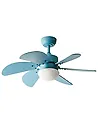 Deckenventilator mit Licht LOGAR mit Fernbedienung LED Blau