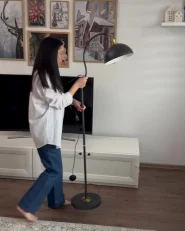 Stehlampe LENNON verstellbar Metall Schwarz_1167889