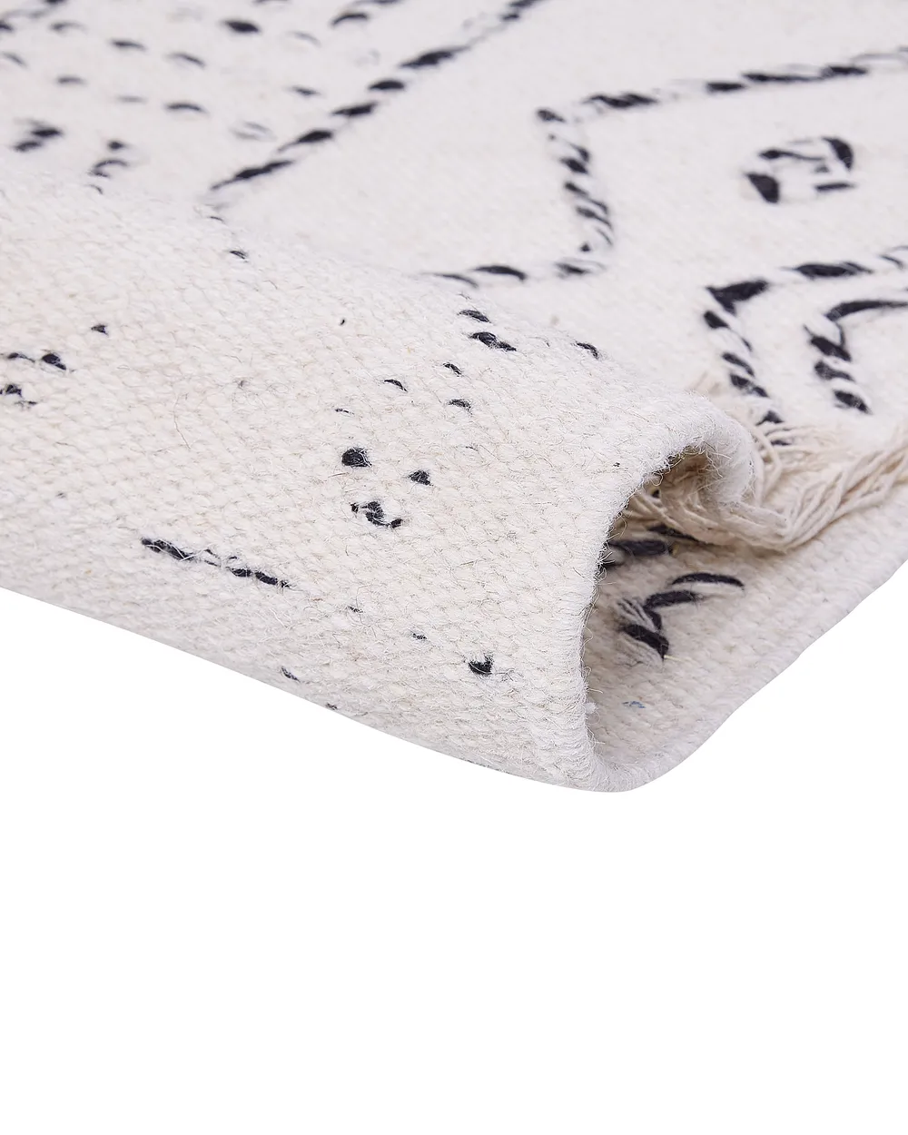 Teppich ALKENT Weiß 80 x 150 cm Wolle_852507