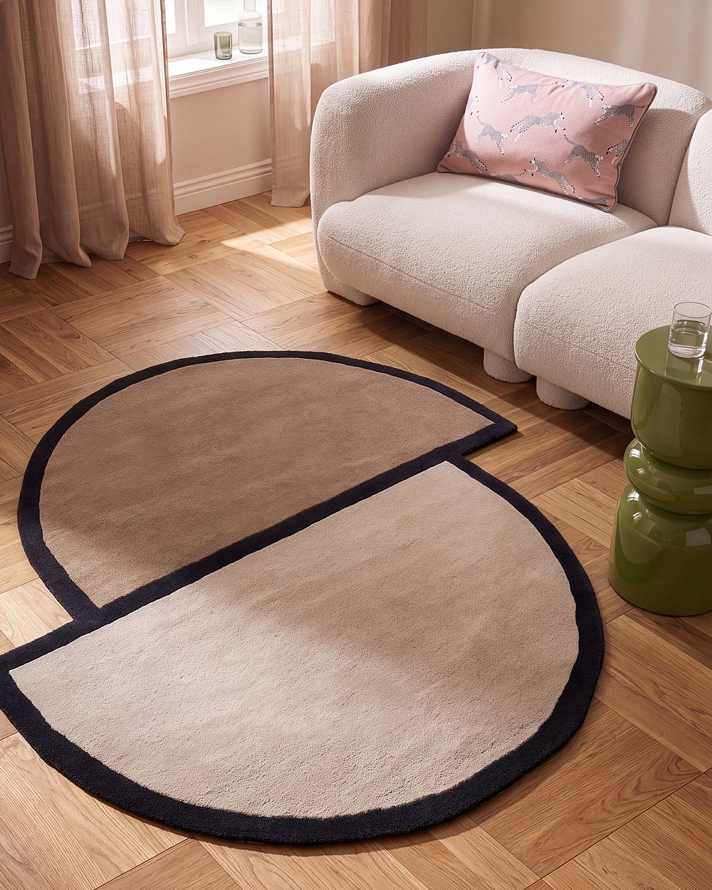 Tapis SAKARO Taupe ø 160 cm Laine