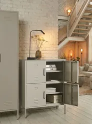 Storage Unit HOLBECK Metal Light Beige_1043133