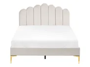 Bed Velvet SAUVIAN 120 x 200 cm (EU Small Double) Off-White_1014433