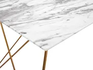 Esstisch KENTON Weißer Marmor 140 cm 80 cm Sicherheitsglas_757708