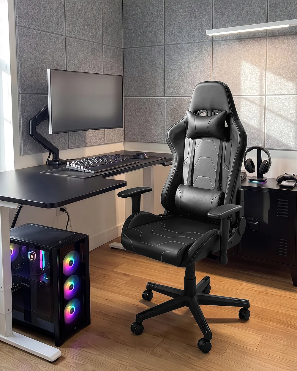 Gaming Chair VOLTIXA Faux Leather Black_1133686
