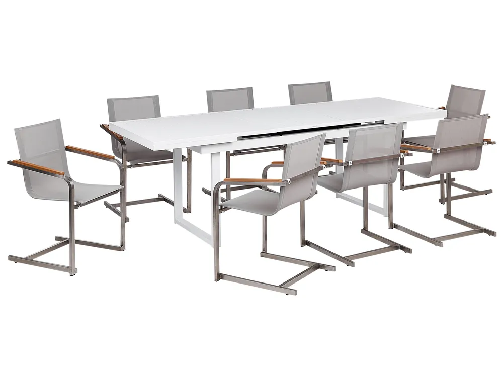 Gartenmöbel Set 8-Sitzer VALCANETTO/COSOLETO Metall Beige