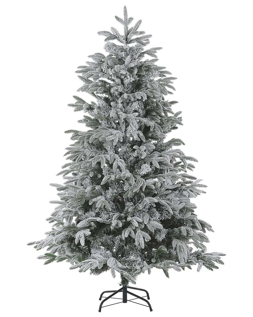 Künstlicher Weihnachtsbaum mit Schnee BASSIE 210 cm Weiß