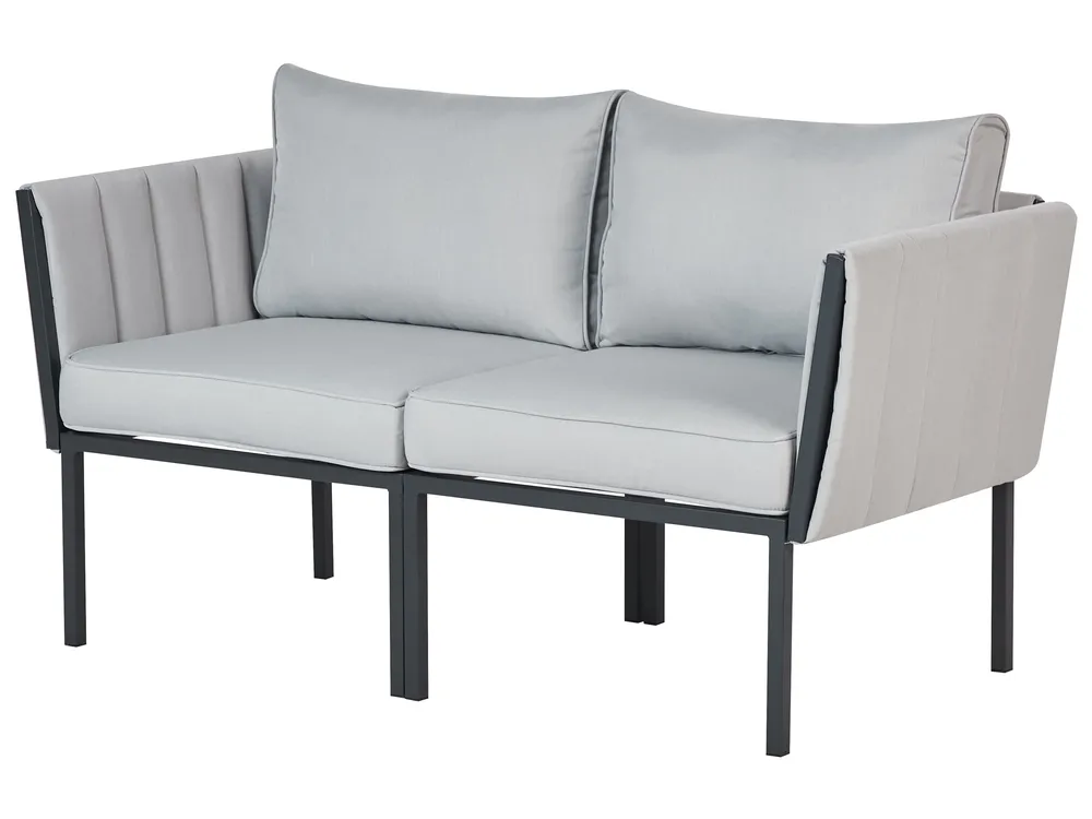 Lounge Set mit Tisch 5-Sitzer SKALA Metall Hellgrau_934644