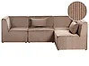Modular Corner Sofa 4 Seater LEMVIG Corduroy Dark Beige Left Hand