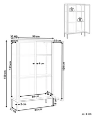 Vitrine mit Glastüren NASH 90 cm Metall Goldbraun_1091122