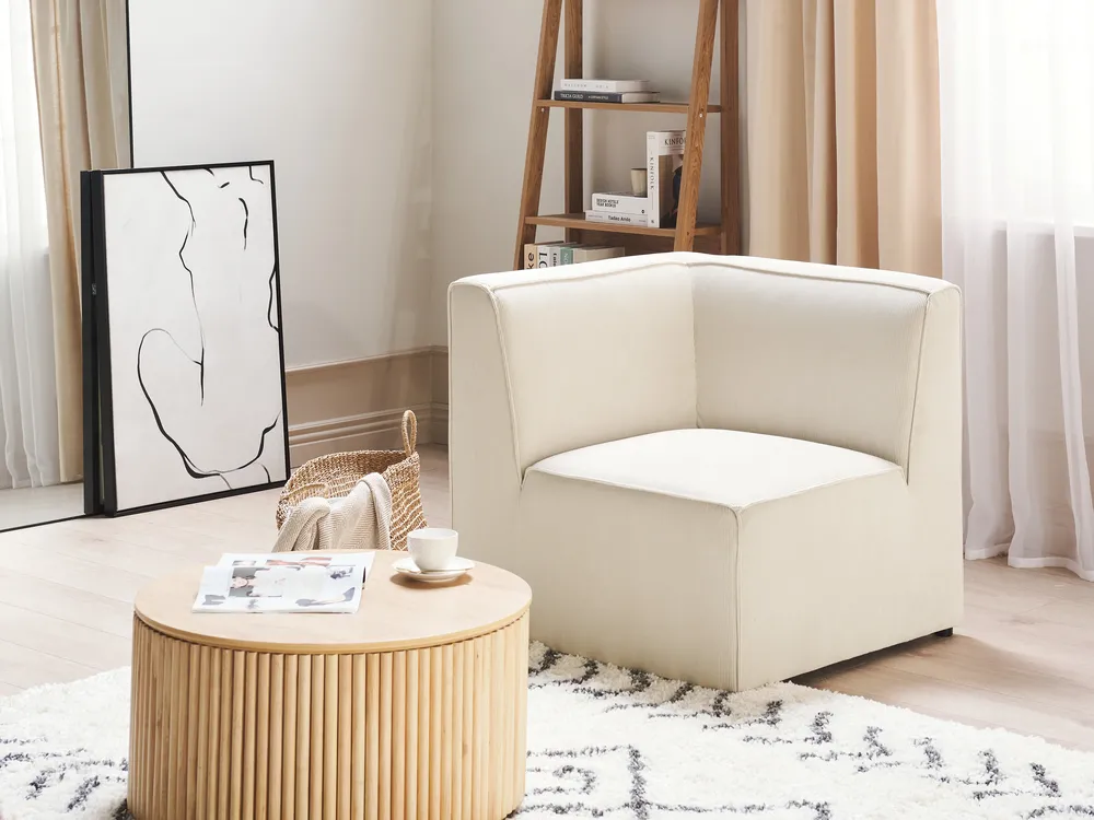 Eckmodul LEMVIG Cord Hellbeige