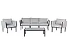 Lounge Set mit Tisch 5-Sitzer SKALA Metall Hellgrau