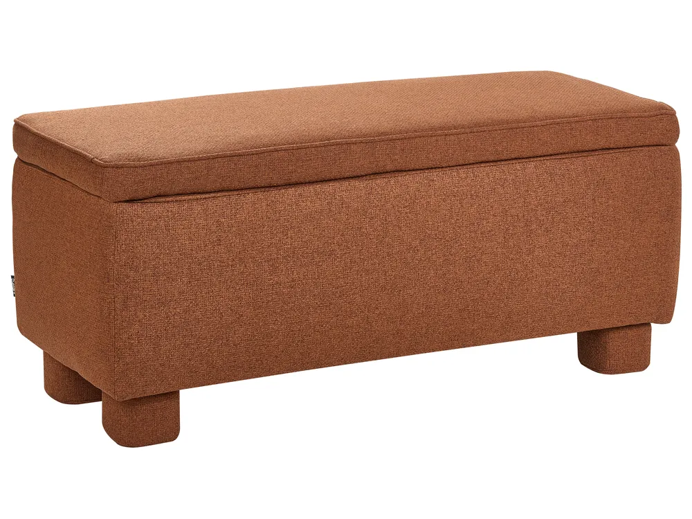 Polsterbank mit Stauraum ITHACA Stoff Goldbraun