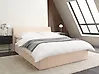 Bett mit Stauraum ORBEY Bouclé Beige 140 x 200 cm