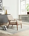 Sessel ESRUM Bouclé Dunkelbraun / Beige