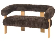 Sofa 2 Seater ILBRO Faux Fur Dark Brown/ Light Brown_1057581