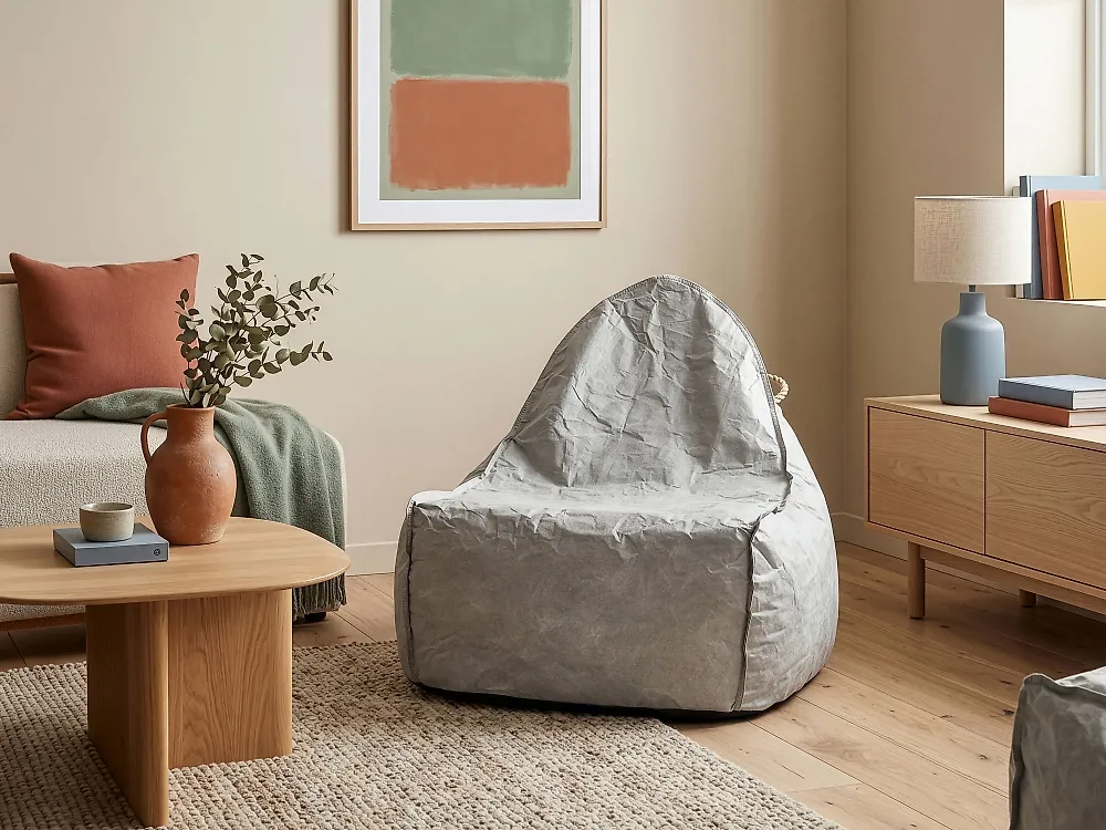Bean Bag Cover DROP 63 cm 75 cm Grey