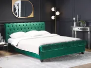 Bett mit Lattenrost Samtstoff AVALLON 180 x 200 cm Smaragdgrün_745527