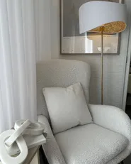 Schaukelsessel ANASET Bouclé Hellbeige_928875