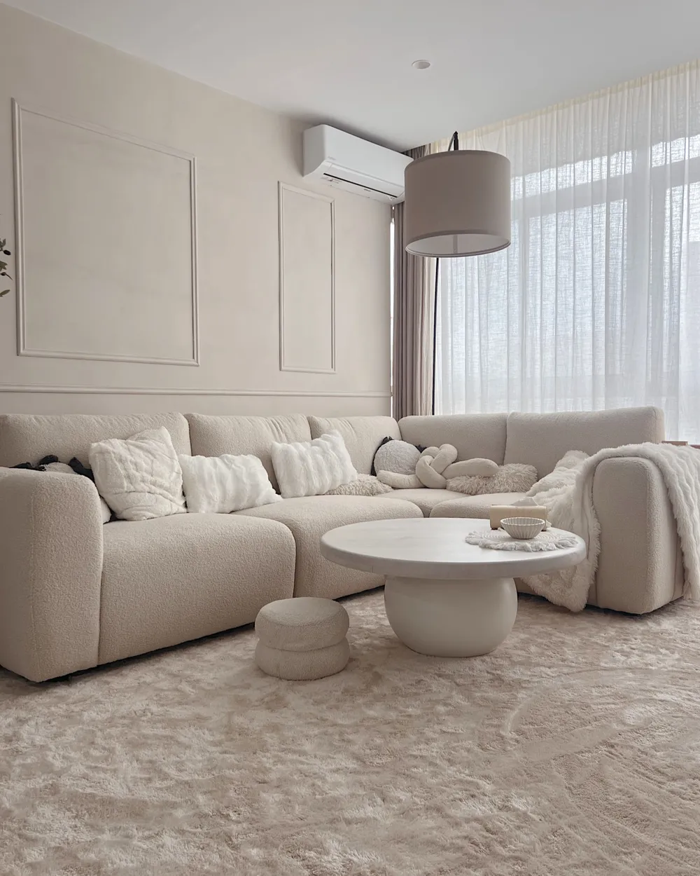 Modular Sofa 2 Seater KIVVIK Boucle Off-White_1068224