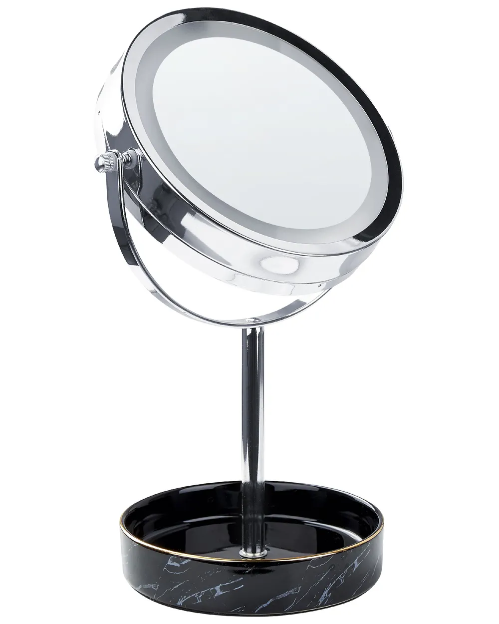 Kosmetikspiegel LED SAVOIE Schwarz / Silber_847892