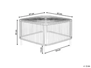 Outdoor Couchtisch CESENATICO 67 cm 67 cm Rattan Naturfarben_873253