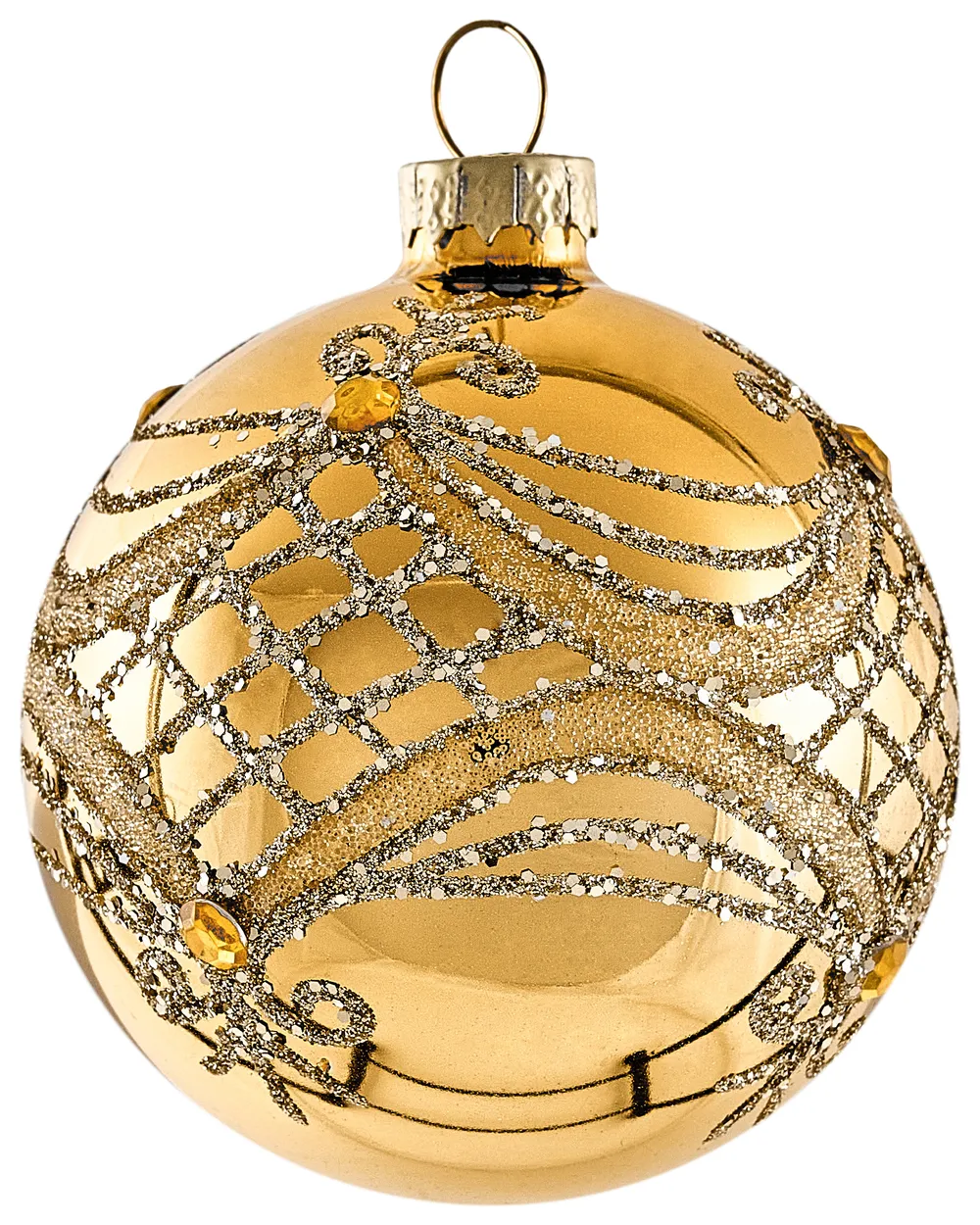 Weihnachtskugel 35er Set ICEDROP Glas Blau / Gold_1028519