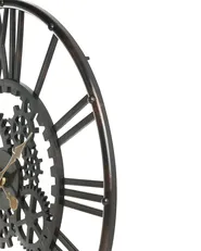 Wanduhr PETRER 60 cm Metall Schwarz_1032672