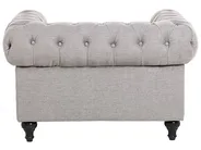 Living Room Set 4 Seater CHESTERFIELD Fabric Light Grey_797140