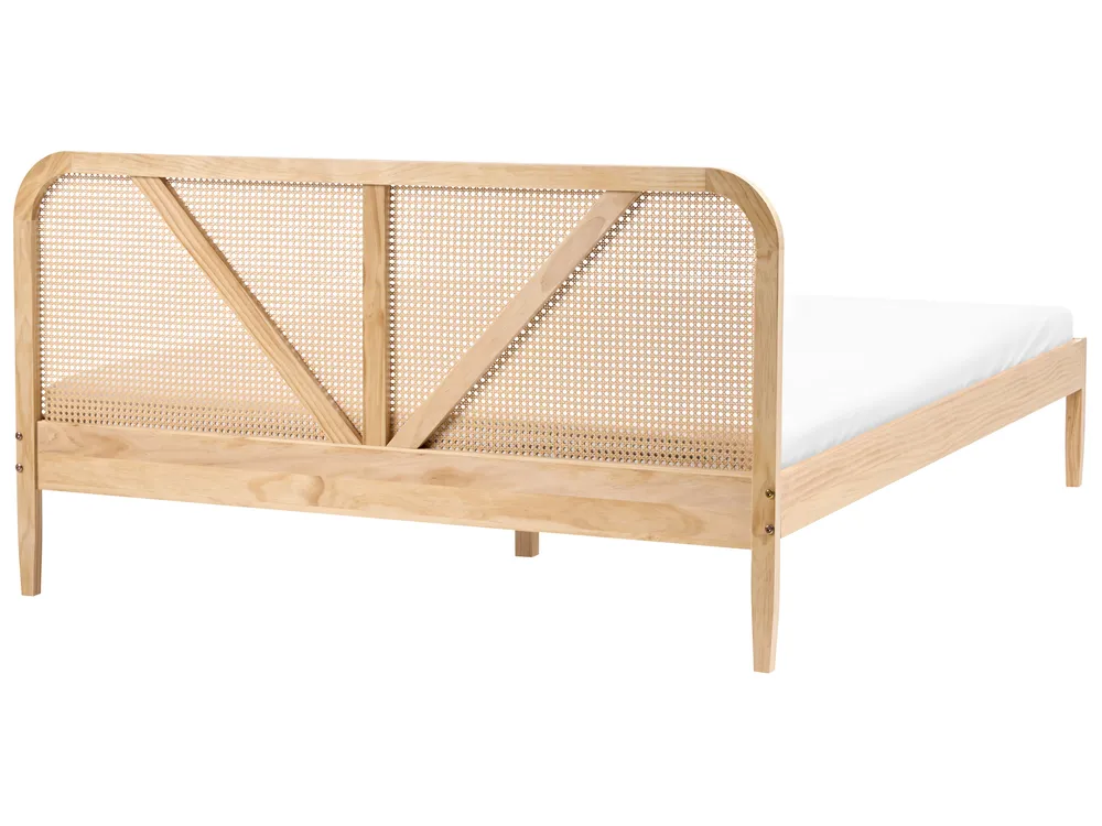Bett mit Lattenrost Kiefernholz BELLEME 160 x 200 cm Hellbraun_1082483