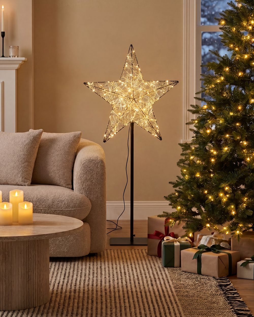 Outdoor Decoration LED SANNAN 110 cm Star Black