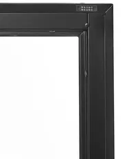 Vitrine mit Glastüren NASH 90 cm Metall Schwarz_1108272