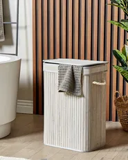 Laundry Basket KALUTARA Bamboo Grey_849897