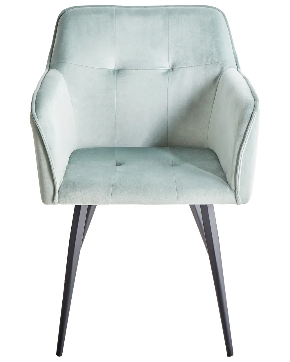 Set of 2 Dining Chairs JASMIN Velvet Mint Green_710891