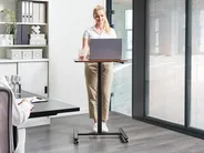 Laptoptisch manuell höhenverstellbar ACADEMIA 65 cm 48 cm mit Rädern Dunkelbraun_946124