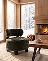 Fauteuil HAMINA Nepbont Donkergroen
