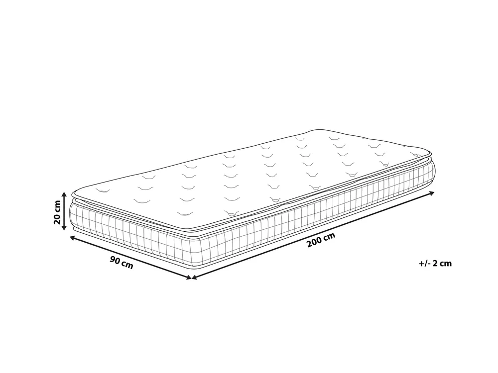 Memory Foam Mattress CHARM MEMORY 7 PLUS H3/4 Firm 90 x 200 cm (EU Single)_782793