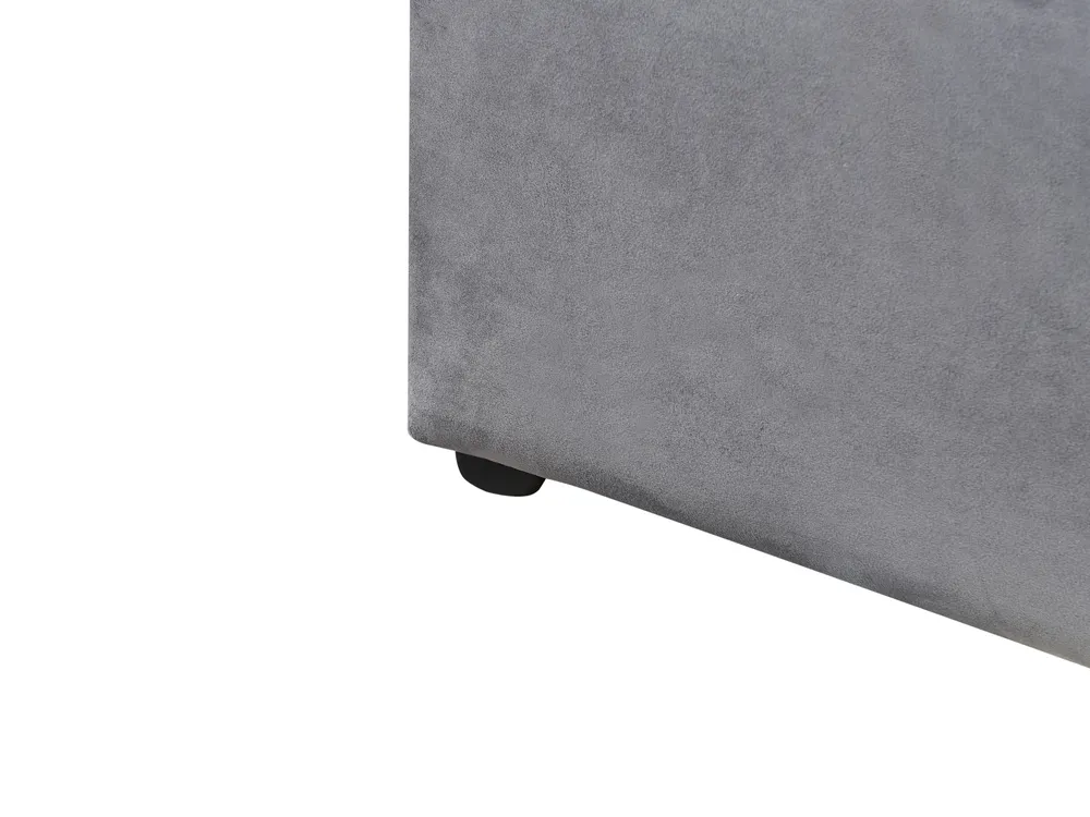 Bett mit Stauraum BOUSSE Samtstoff Dunkelgrau 140 x 200 cm_862590