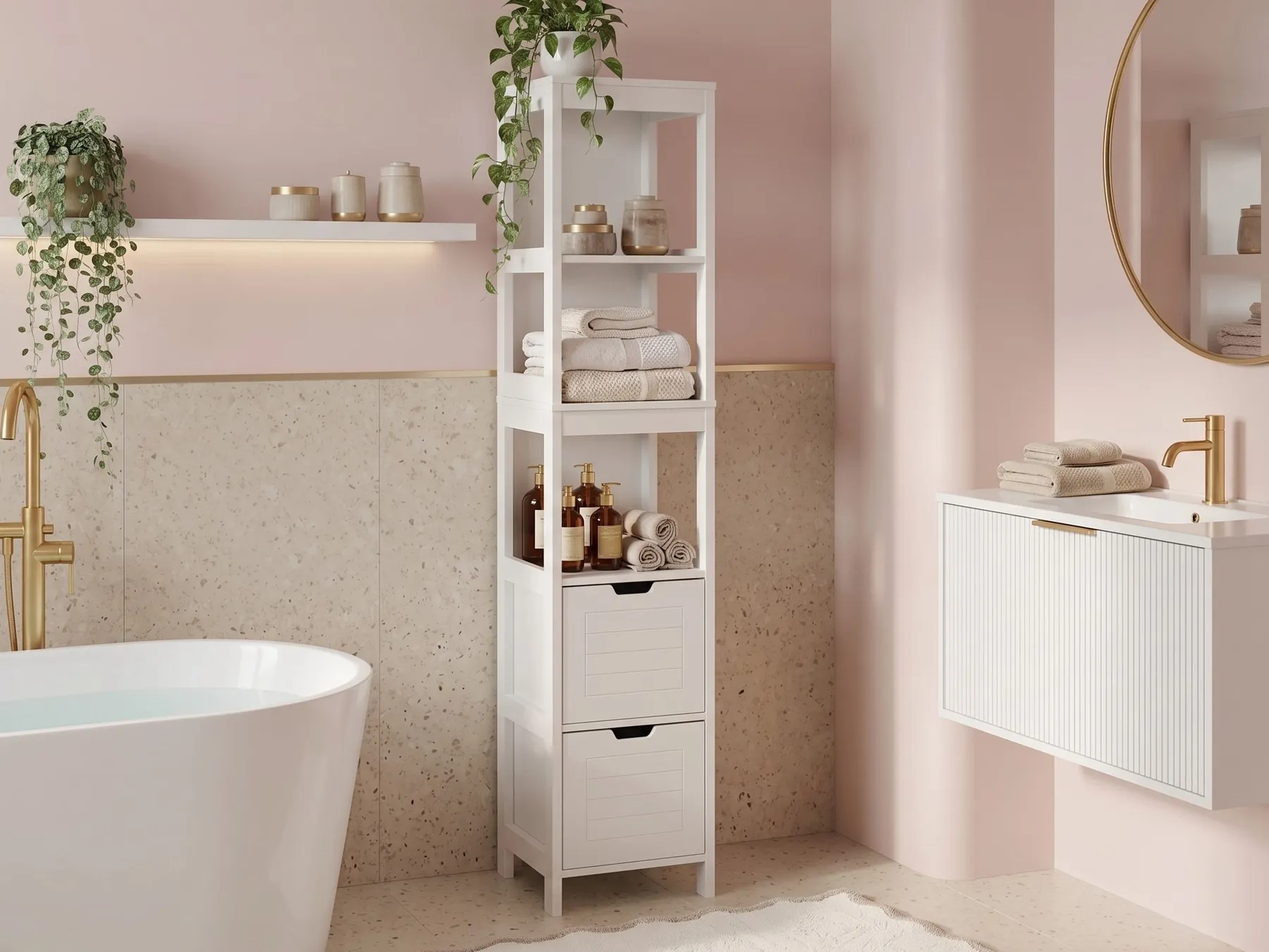 Bathroom Cabinet APPROUAGUE 30 cm White_1114973