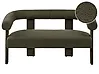 Sofa 2-Sitzer ILBRO Bouclé Dunkelgrün