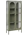 Vitrine mit Glastüren FOXTON 80 cm Metall Grün